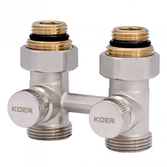 Вузел нижнего подключения радиатора прямой 3/4'' (комплект) Koer KR.1131 (KR2815)