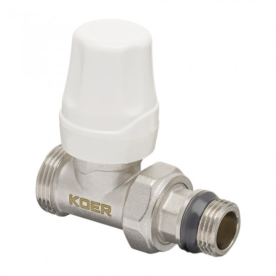 Комплект для подключения радиатора Koer SET-15 - 1/2"x3/4" (прямой) с термоголовкой ЗЗ (KR3180)
