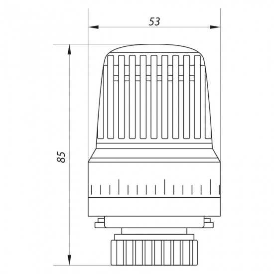 Термоголовка для радіатора M30x1.5 Koer KR.1330 (KR2676)