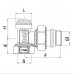 Кран радиаторный Roho R5251-050 - 1/2" угловой (антипротекание) (RO1016)