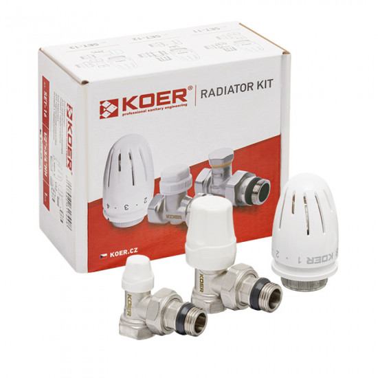 Комплект для подключения радиатора Koer SET-11 - 1/2"x1/2" (угловой) с термоголовкой ВЗ (KR3175) Комплект для подключения радиатора Koer SET-11 - 1/2"x1/2" (угловой) с термоголовкой ВЗ (KR3175)