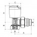 Кран радиаторный Roho R5550-050 - 1/2" угловой (RO0128)