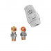 Комплект для подключения радиатора Koer SET-23 - 1/2'' угловой с термоголовкой, кликовое крепление (