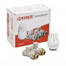 Комплект для нижней подкл. радиатора KOER SET-22 - 1/2"x3/4" (прямой) с термоголовкой ЗЗ (KR3174)