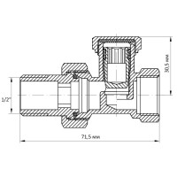 Кран вентильный 1/2x1/2 Koer KR.904 (KR0005)