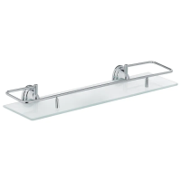 Полка для ванной комнаты стеклянная Zerix LR1507-1 (LL1407)
