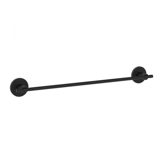 Держатель для полотенца одинарный Zerix Delux M1301A Black (465 мм) (ZX4649)