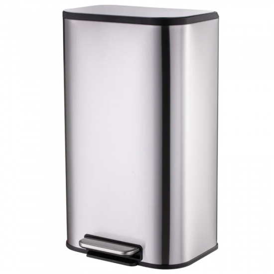 Відро для сміття з плавним закриттям прямокутне Mixxus Cubic-TC0112 SS Color 12л колір нержавійка (