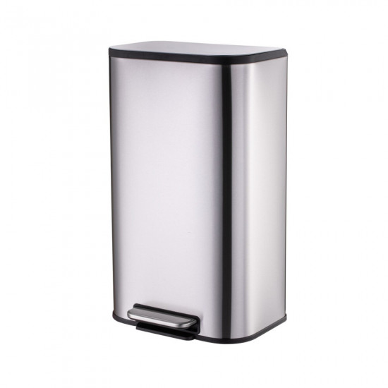 Відро для сміття з плавним закриттям прямокутне Mixxus Cubic-TC0112 SS Color 12л колір нержавійка (