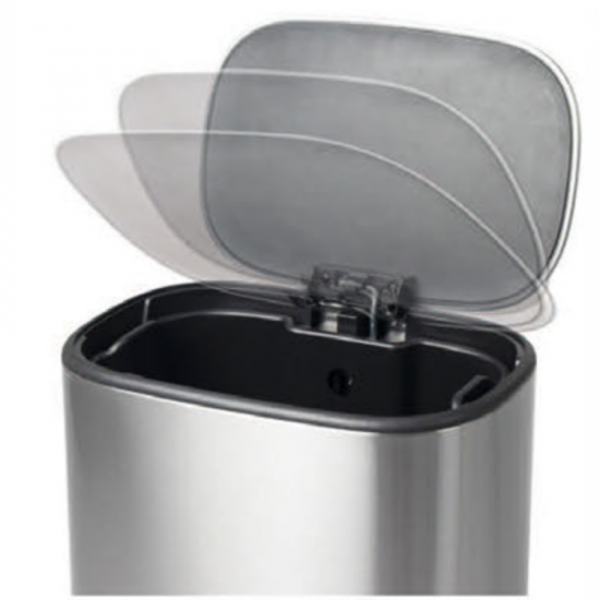 Відро для сміття з плавним закриттям прямокутне Mixxus Cubic-TC0105 SS Color 5л колір наржавійка (M