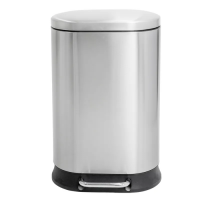 Ведро для мусора с плавным закрытием овальное Mixxus Premium Strong-TC0120 SS Color 20л цвет нержавеющий