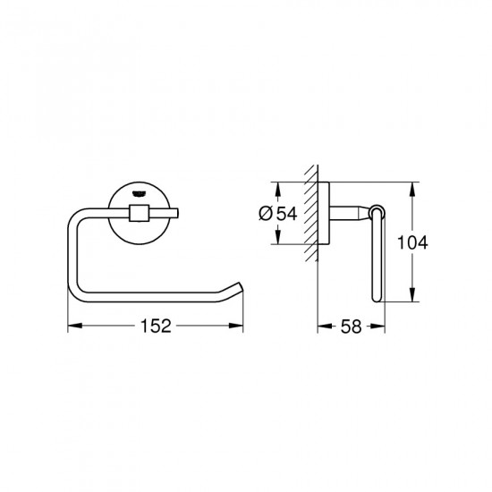 Тримач для туалетного паперу Grohe Bau Cosmopolitan Neutral (40457001)