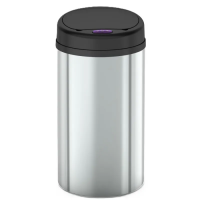 Корзина для мусора сенсорная круглая Mixxus Premium Ellipse-TC0109 Chrome-Black 9л (хром-черная) (MI7083)
