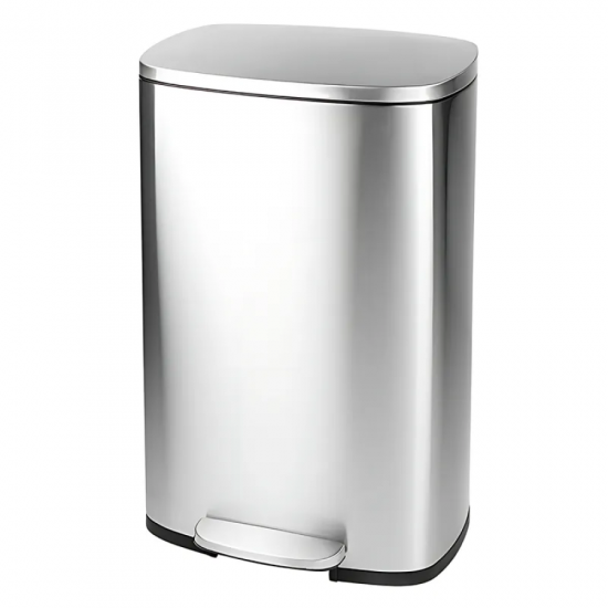 Відро для сміття з плавним закриттям прямокутне Mixxus Bevel-TC0112 SS Color 12л колір наржавійка (