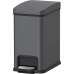 Відро для сміття з плавним закриттям прямокутне Koer TC-010108-07 8 л колір графіт (KR5591)