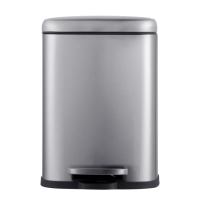 Відро для сміття з плавним закриттям прямокутне Mixxus Premium Style-TC0305 SS Color 5л колір нержа