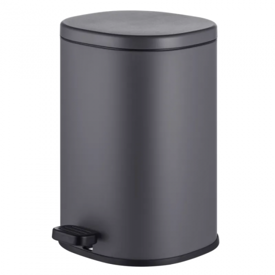Відро для сміття з плавним закриттям овальне Mixxus Premium Olivary-TC0105 Graphite 5 л колір графі