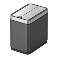 Мусорное ведро сенсорное прямоугольное Koer TC-020112-07 12 л цвет графит (KR5583)