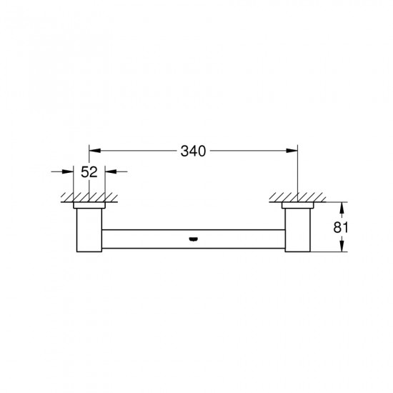 Поручень для ванної Grohe Essentials Cube New (40514001)