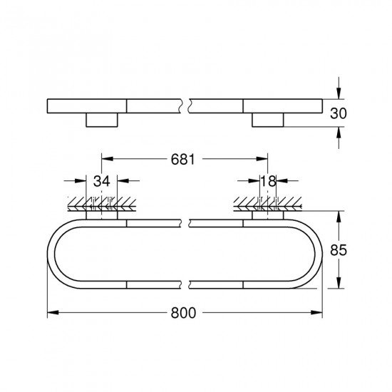 Держатель для полотенец Grohe Selection (41058000)