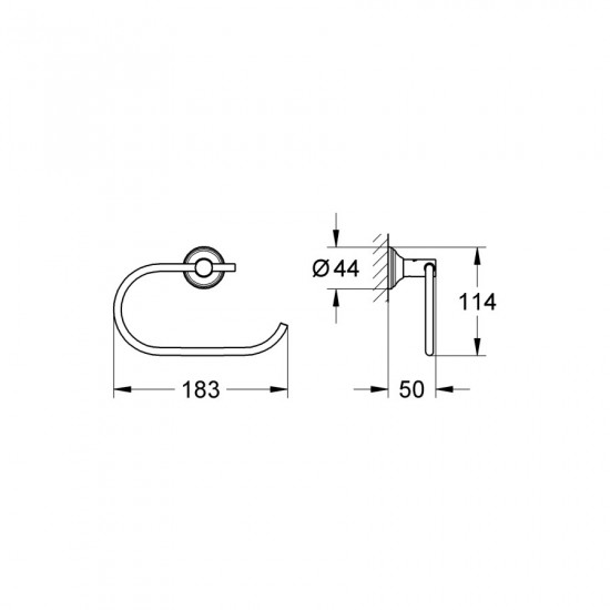 Тримач для туалетного паперу Grohe Essentials Authentic (40657001)