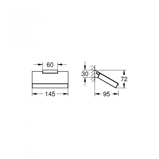 Тримач для туалетного паперу Grohe Selection Cube (40781000)