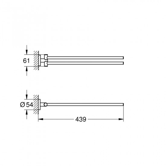 Двойной держатель для полотенец Grohe Essentials New (40371001)