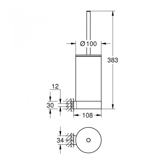 Ершик для унитаза Grohe Selection (41076000) Ершик для унитаза Grohe Selection (41076000)