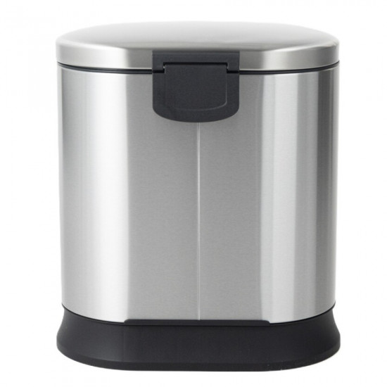 Відро для сміття з плавним закриттям овальне Mixxus Premium Strong-TC0105 SS Color 5л колір наржаві