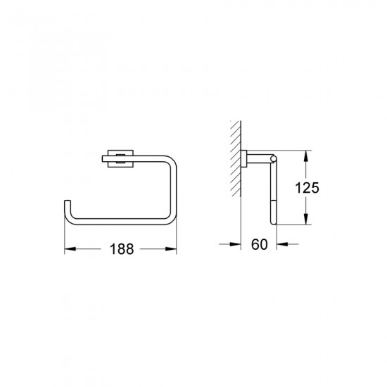Кільце для рушника Grohe Essentials Cube New (40510001)