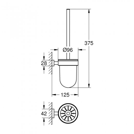 Ёрш для унитаза Grohe Essentials Cube New (40513001)