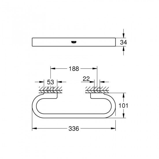Перила для ванной Grohe Selection (41064000)