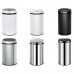 Відро для сміття сенсорне кругле Mixxus Premium Ellipse-TC0109 Chrome-Black 9л (хром-чорне) (MI7083