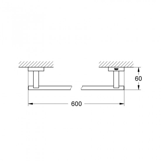 Держатель для полотенец Grohe Essentials Cube New (40509001)
