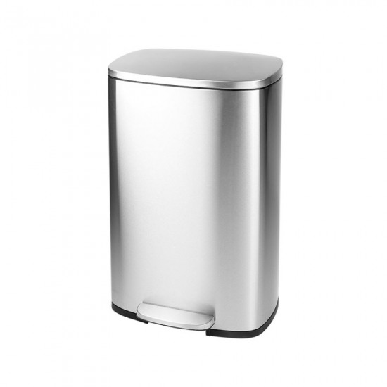 Відро для сміття з плавним закриттям прямокутне Mixxus Bevel-TC0112 SS Color 12л колір наржавійка (