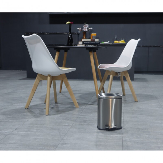 Відро для сміття з плавним закриттям прямокутне Mixxus Bevel-TC0112 SS Color 12л колір наржавійка (
