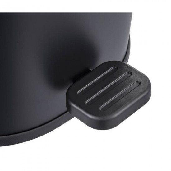 Відро для сміття з плавним закриттям овальне Zerix Prime-TC0105 Black 5л колір чорний (ZX5902)
