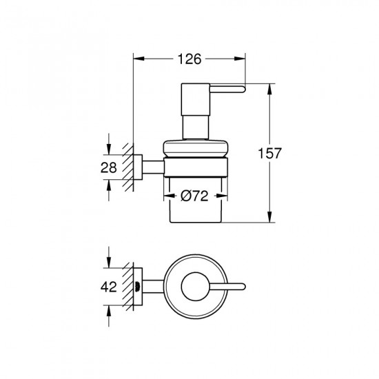 Дозатор рідкого мила Grohe Essentials Cube New (40756001)