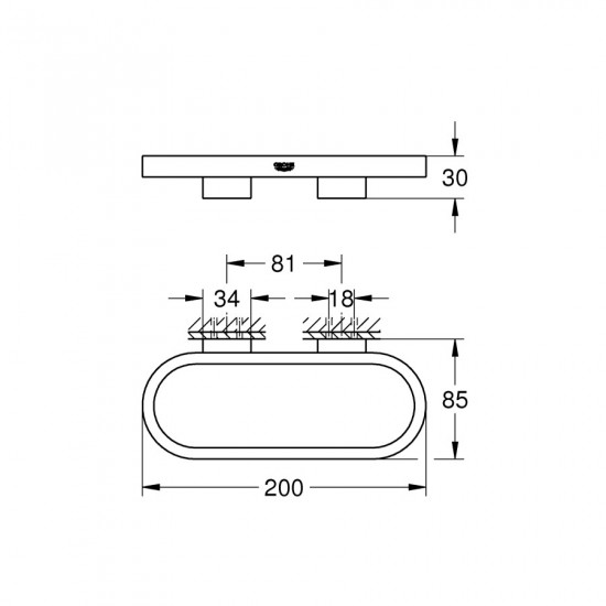 Держатель для полотенец Grohe Selection (41035000)