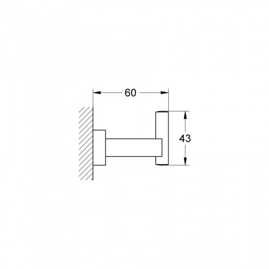 Гачок для халата Grohe Essentials Cube New (40511001)