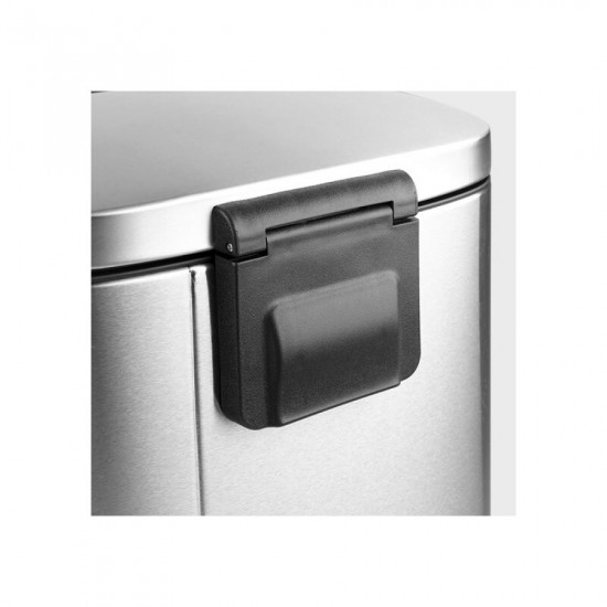 Відро для сміття з плавним закриттям прямокутне Mixxus Bevel-TC0105 SS Color 5л колір наржавійка (M