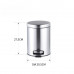 Ведро для мусора с плавным закрытием круглое Mixxus Ellipse-TC0205 SS Color 5л цвет нержавейка (MI7)