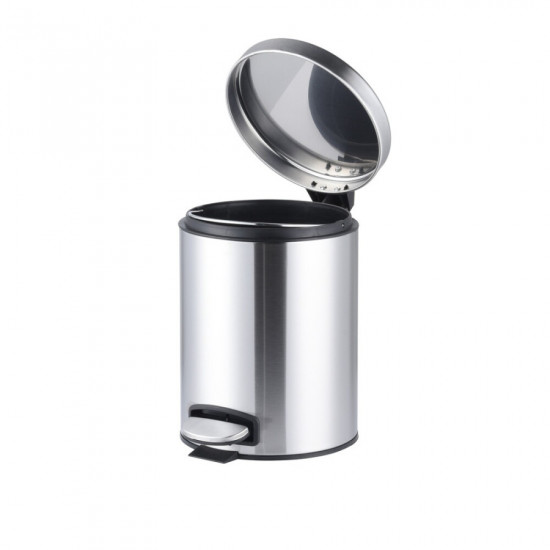 Ведро для мусора с плавным закрытием круглое Mixxus Ellipse-TC0205 SS Color 5л цвет нержавейка (MI7)