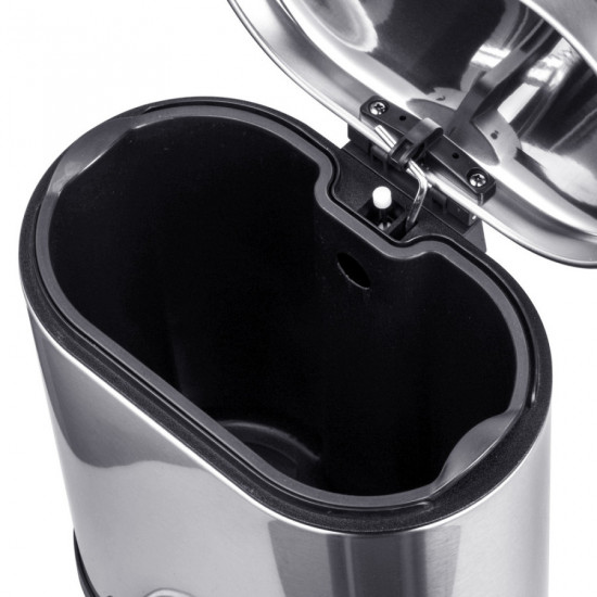 Відро для сміття з плавним закриттям овальне Mixxus Premium Topper-TC0205 SS Color 5л колір нержаві