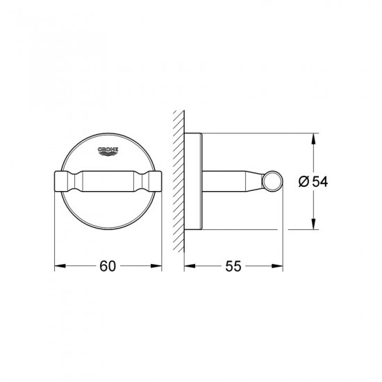 Гачок для халата Grohe Bau Cosmopolitan Neutral (40461001)