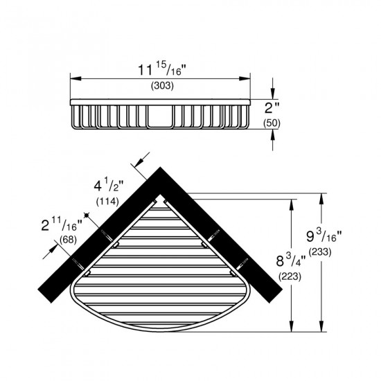 Полиця у ванну кутова Grohe Bau Cosmopolitan Neutral (40663001)