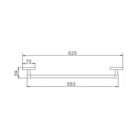 Держатель для полотенец Haiba HB1901 (1 планка) 450 мм (HB0477)