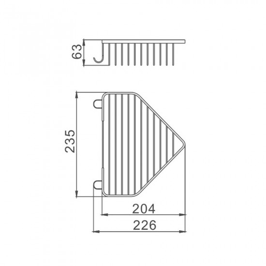 Полка угловая решетка HAIBA HB335 (HB0495)