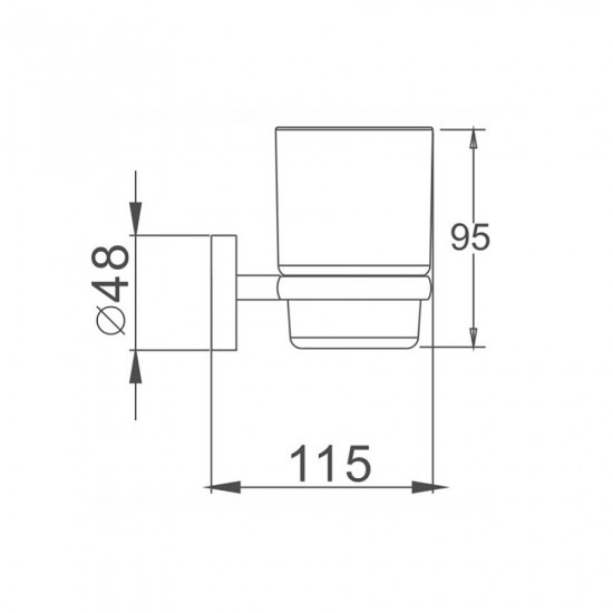 Склянка з підставкою для зубних щіток Haiba HB1706 (HB0465)