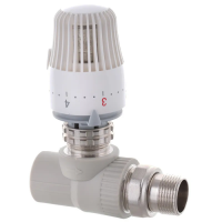 Кран термостатический с термоголовкой прямой PPR 20x1/2 Koer K0156.PRO (KP0199)